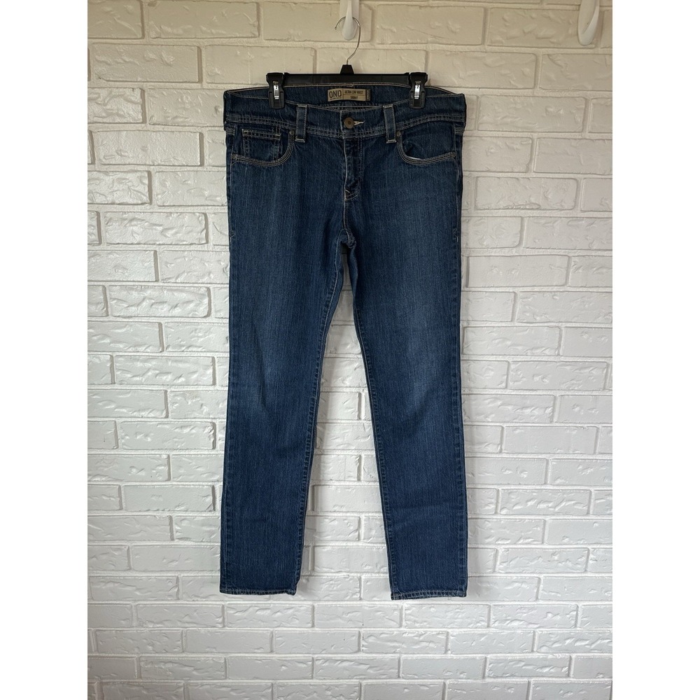 Old Navy Ultra Low Waist Skinny Jeans Women's 12L Dark Wash Stretch Denim